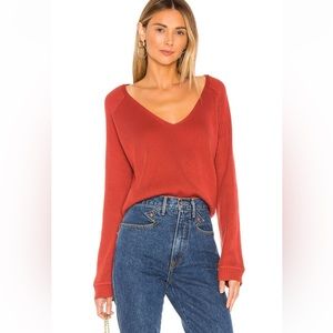 Tularosa Shia Sweater in Rust | Revolve | size small